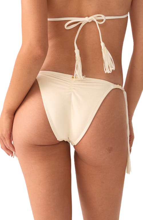 Pq Swim Mila Side Tie Bikini Bottoms In White