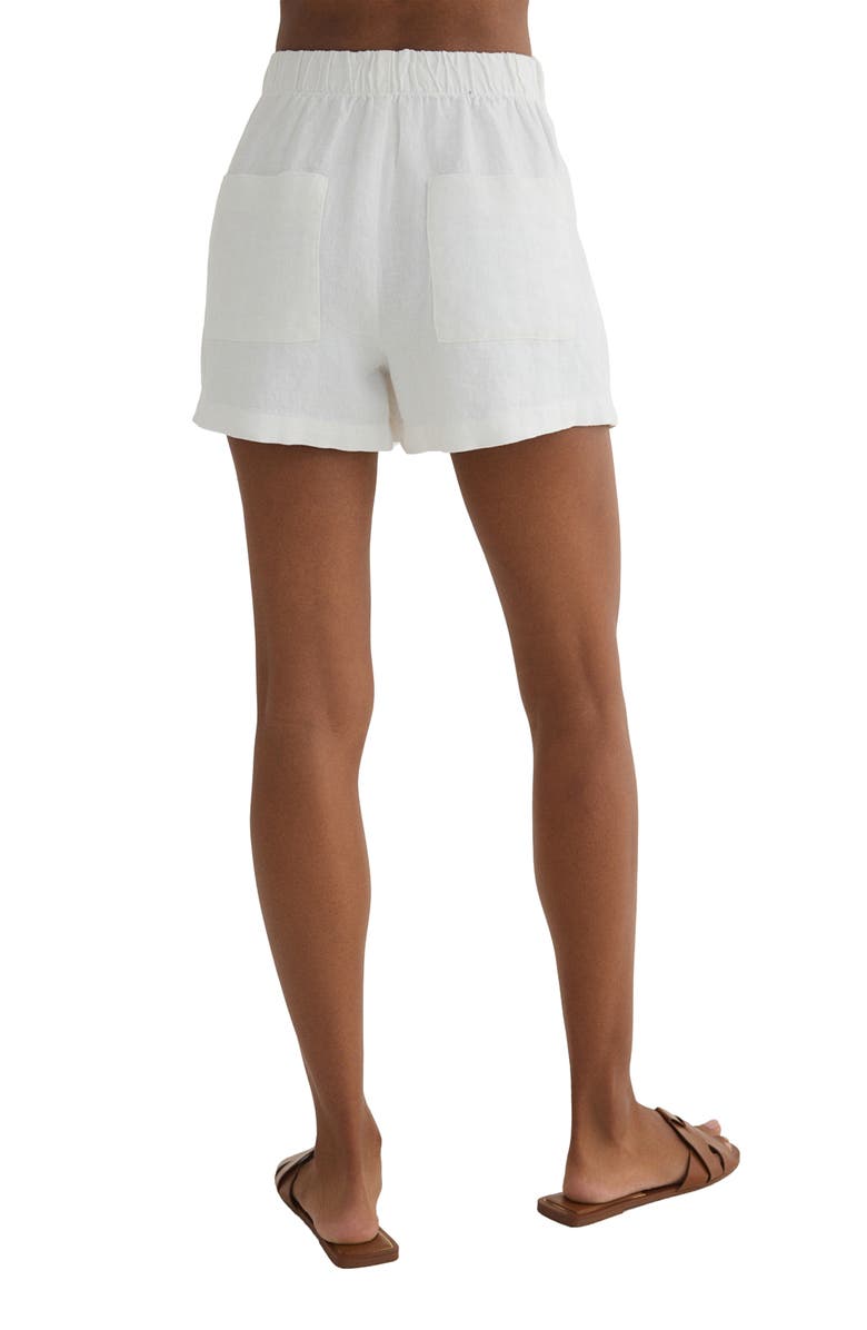 Bella Dahl Double Pleat Linen Shorts, Alternate, color, 