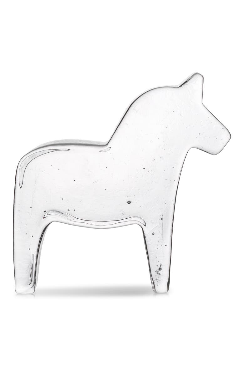 Medium Clear Horse Figurine, Alternate, color, CLEAR