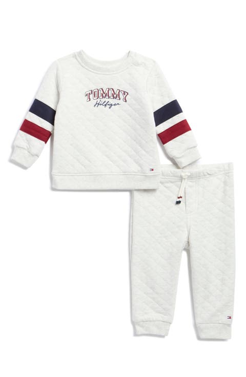 Logo Diamond Quilted Sweatshirt & Joggers Set (Baby)