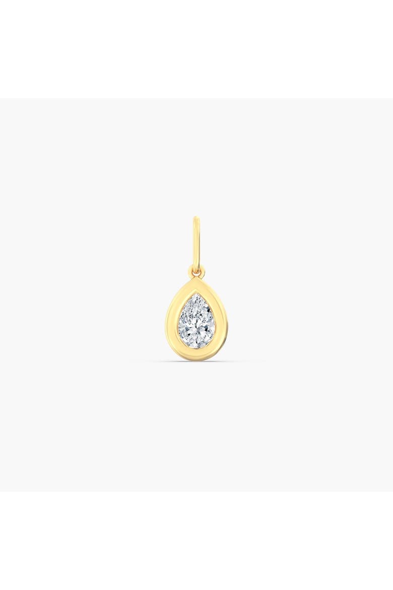Pear Domed Lab Diamond Charm in 14K, Main, color, Yellow Gold