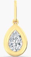 Everlee Pear Domed Lab Diamond Charm in 14K