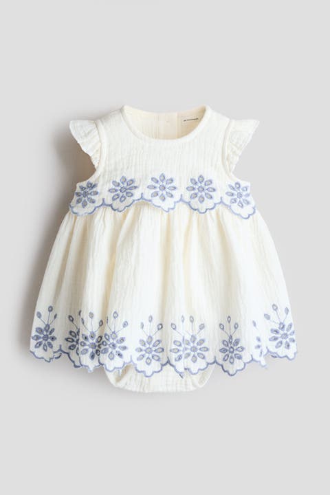 Cotton Muslin Bodysuit Dress