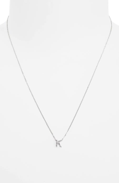 Bony Levy Diamond Pavé Initial Pendant Necklace In 18k White Gold - K