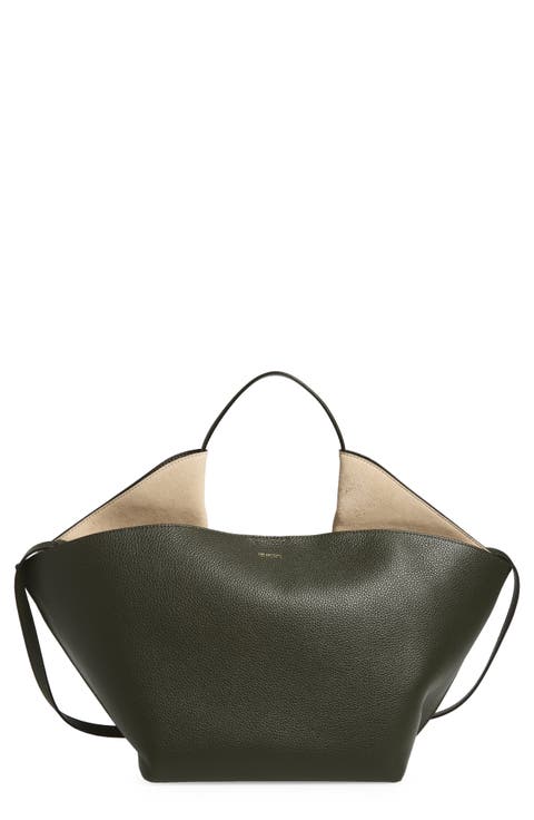 Medium Anne East/West Leather Tote