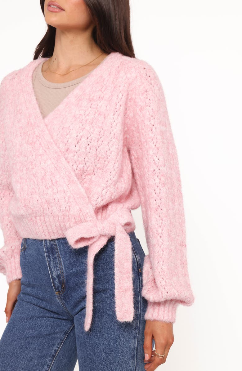 Petal & Pup Etta Wrap Cardigan, Alternate, color, Pink