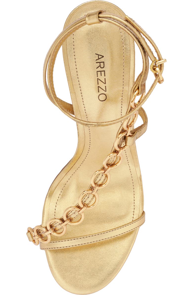 Arezzo Mackenzie High Ankle Strap Sandal, Alternate, color, Gold