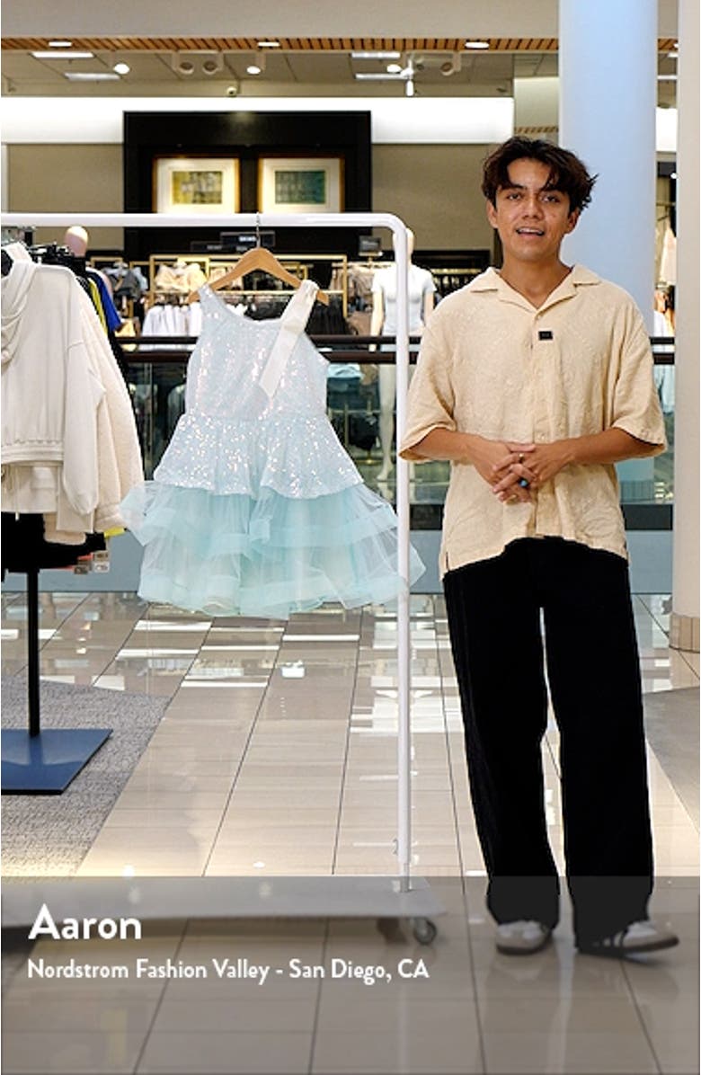 Kids' One-Shoulder Sequin Party Dress, sales video thumbnail