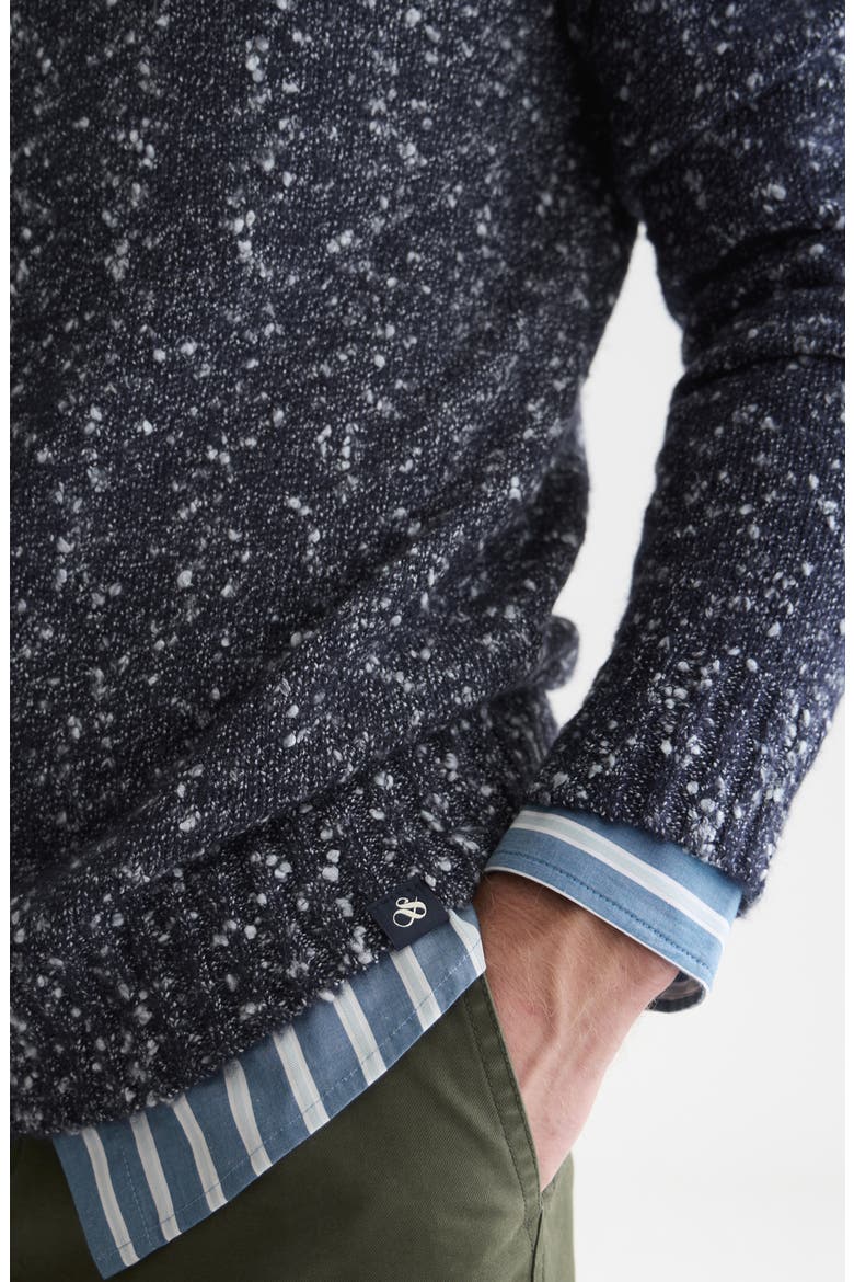 Melange Bouclé Crewneck Sweater, Alternate, color, SKY CAPTAIN