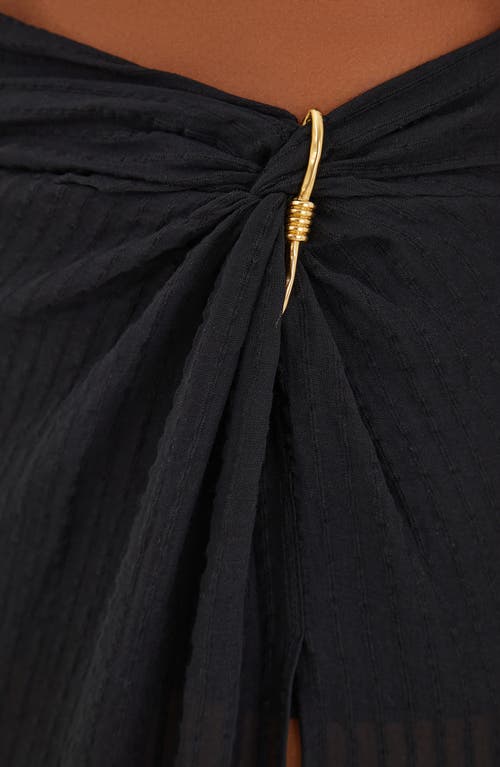 Vix Paula Hermanny Eug Cover-up Midi Skirt In Black