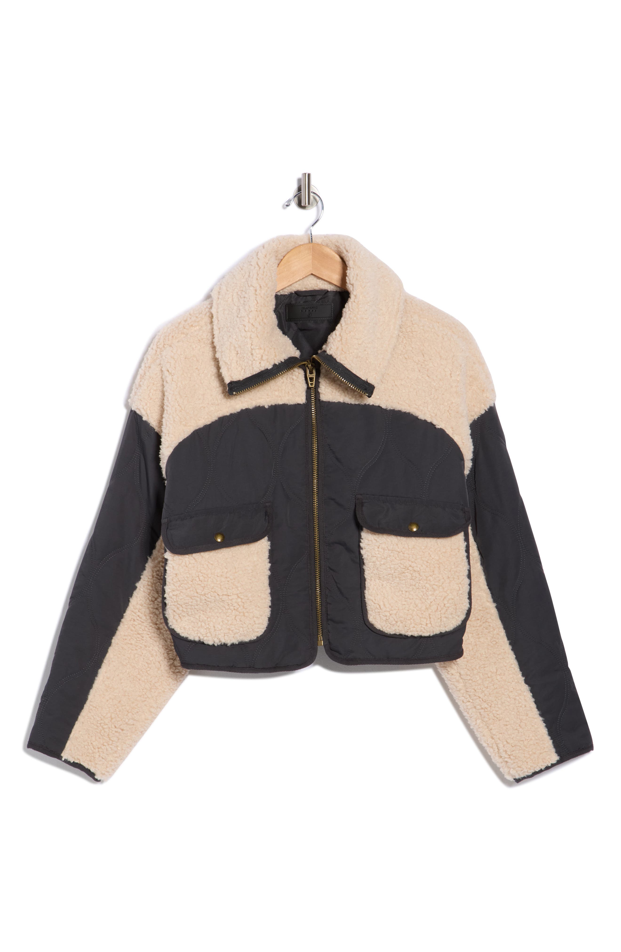 BLANKNYC Fleece Trim Nylon Jacket