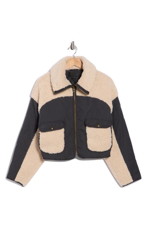 Fleece Trim Nylon Jacket