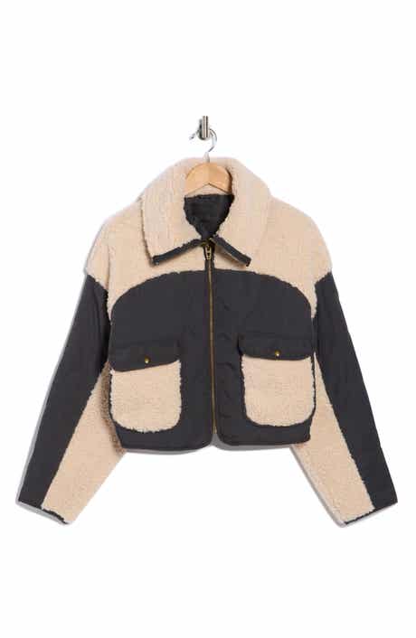 BLANKNYC Fleece Trim Nylon Jacket