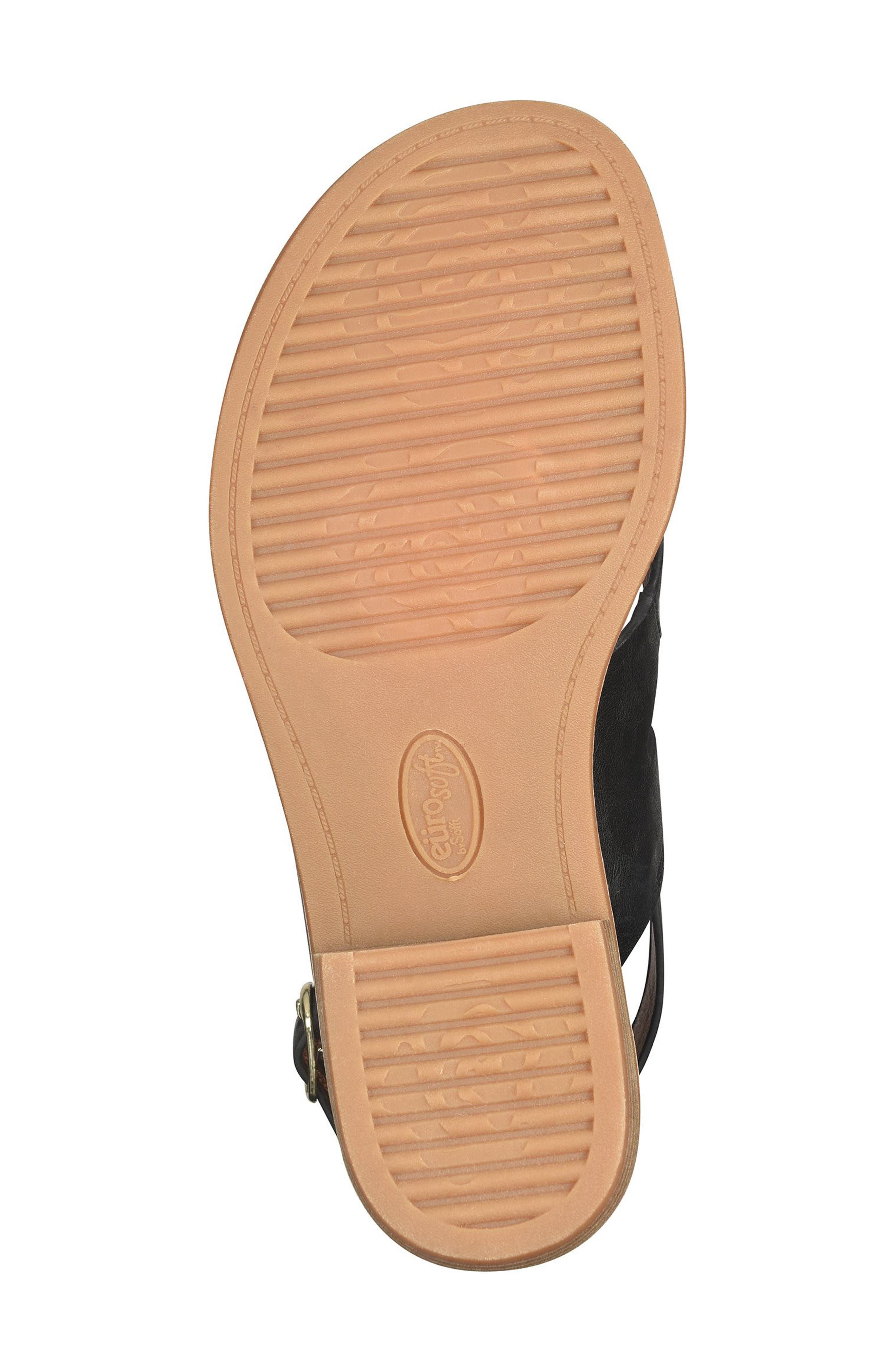 EUROSOFT Nessie Toe Loop Slingback Sandal, Alternate, color, Black