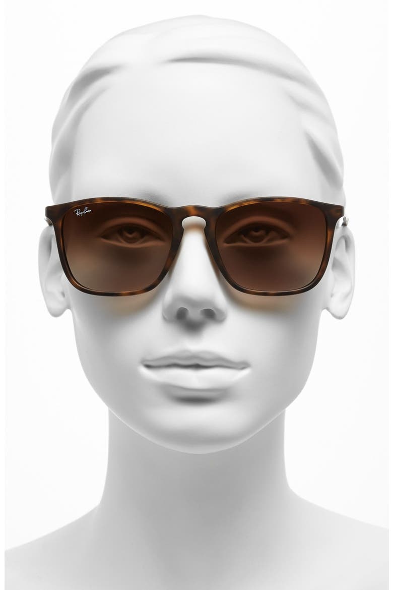 Chris 54mm Gradient Square Sunglasses, Alternate, color, BROWN
