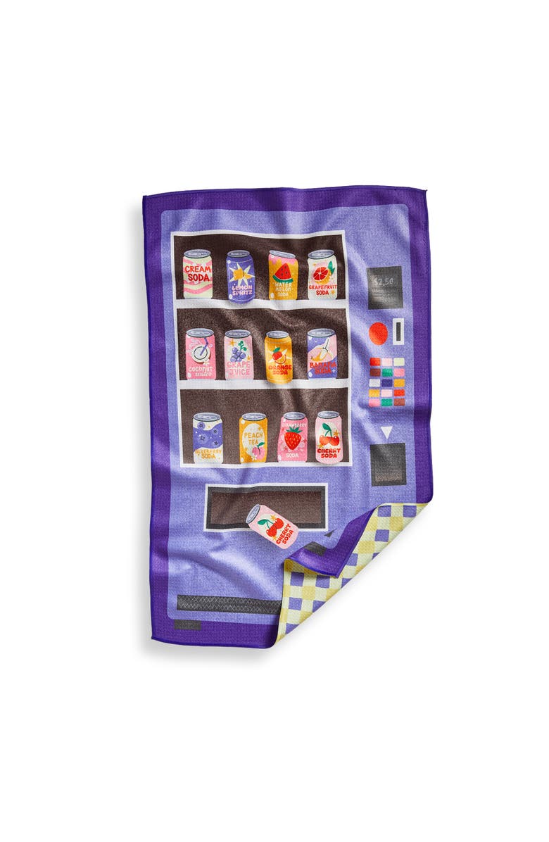 tag Super Absorbent Kitchen Towel Soda Machine Dishtowel Multi 80% Recycled Polyester 18x30 in, Main, color, Multicolored