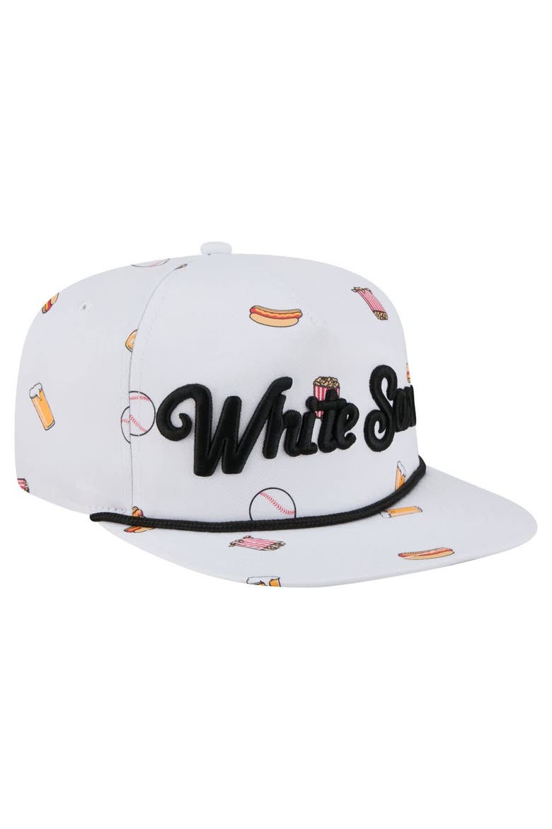 Men's New Era White Chicago White Sox Team Cheer Rope 19TWENTY Adjustable Hat, Alternate, color, White