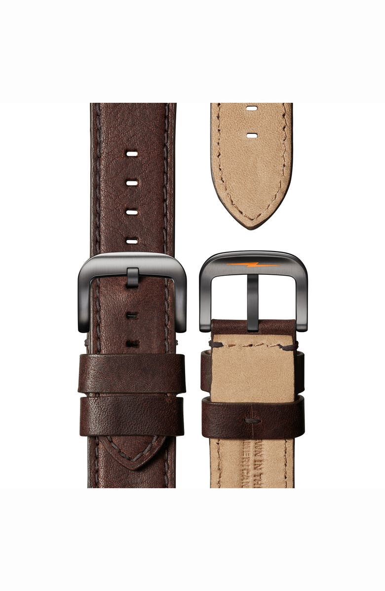 Shinola Men's Runwell Chronograph Leather Strap Watch, 43mm, Alternate, color, 