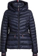 Tommy Hilfiger Packable Chevron Puffer Jacket with Hood