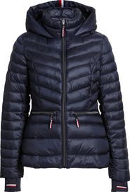 Tommy Hilfiger Packable Chevron Puffer Jacket with Hood