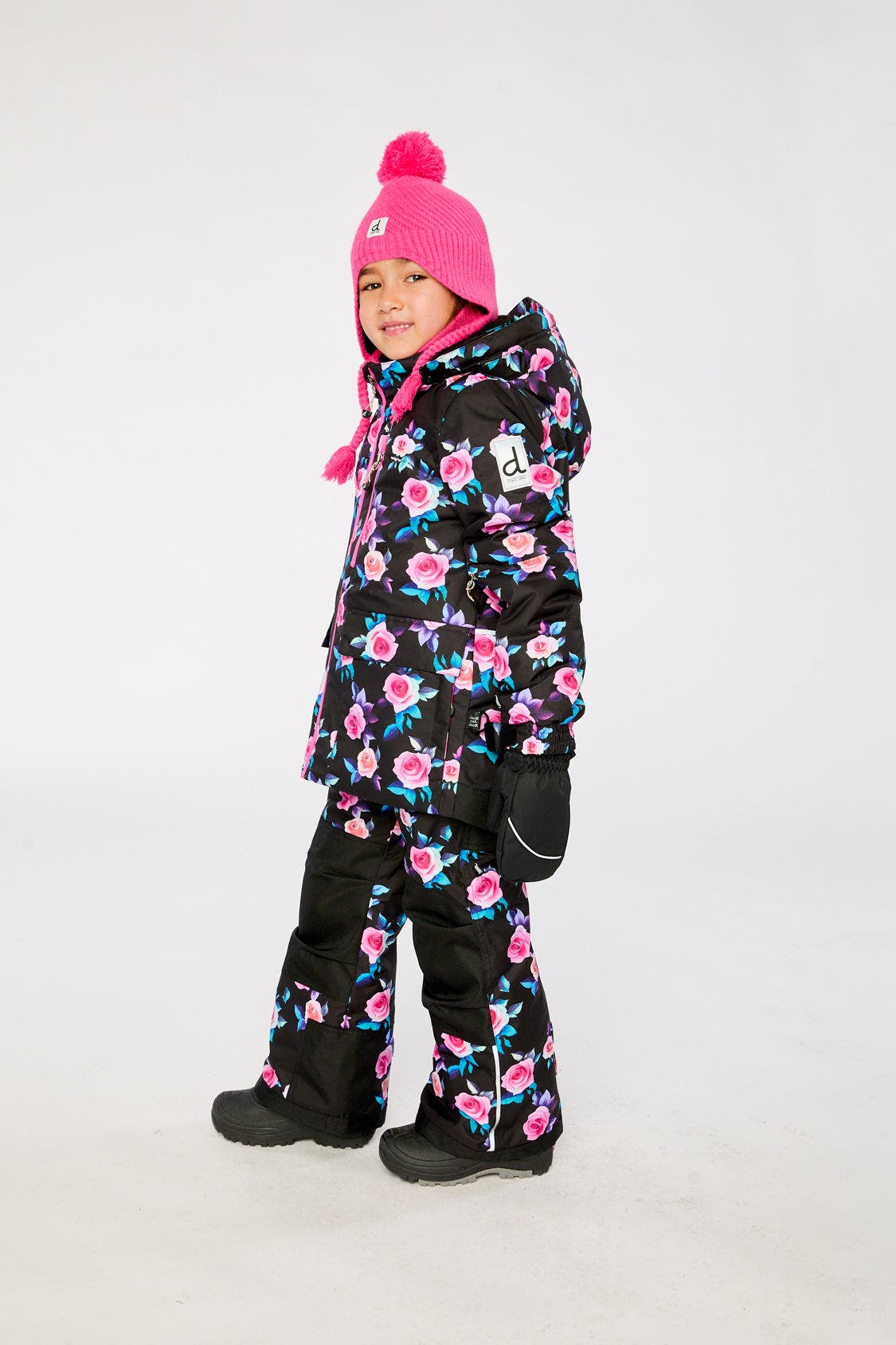 Deux par Deux Floral Jacket & Foot Strap Pants Two Piece Snowsuit ...