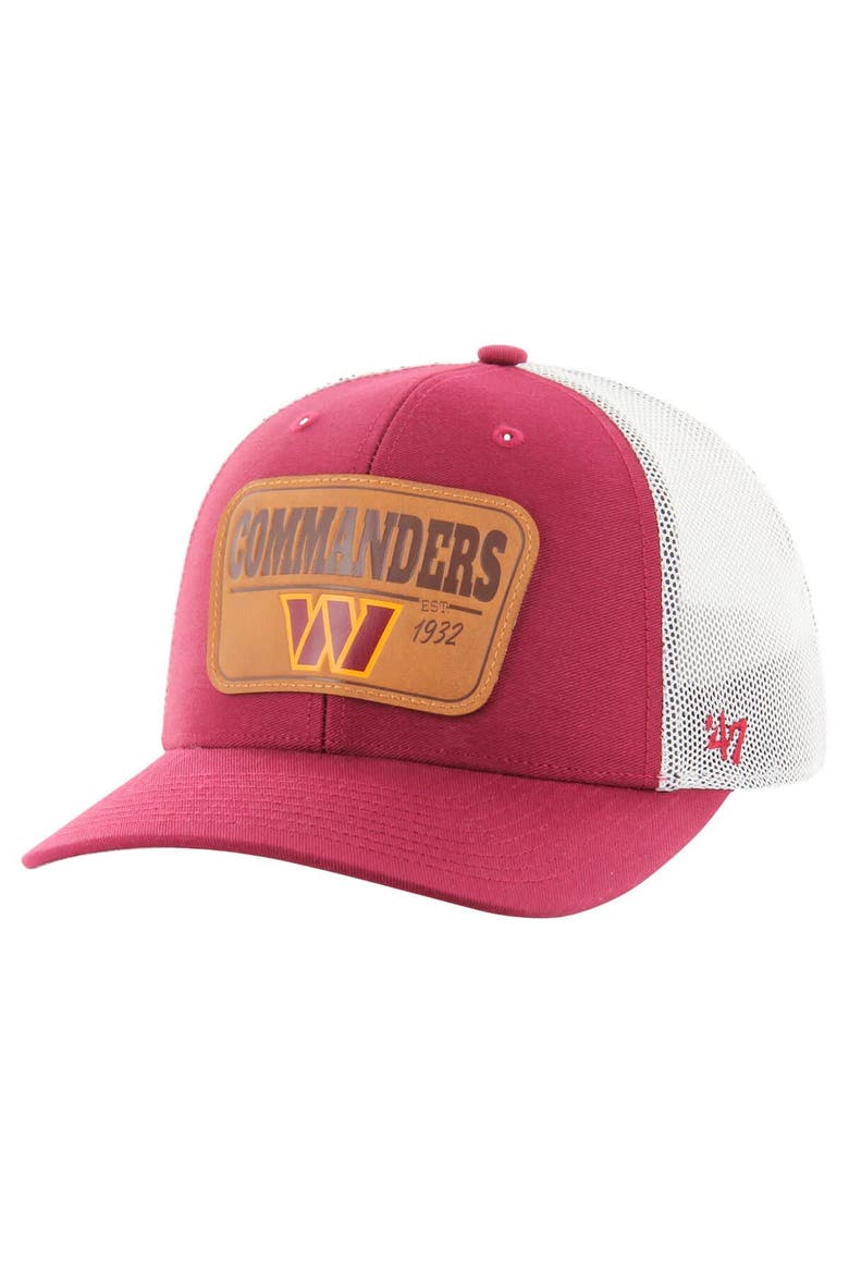 Men's '47 Burgundy/White Washington Commanders Thrash Trophy Flex Hat, Main, color, Burgundy