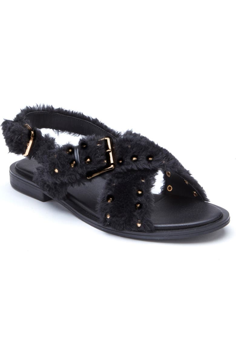 Matisse Ray Faux Fur Slingback Sandal, Main, color,