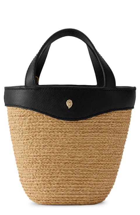 Ama Braided Raffia Bucket Bag