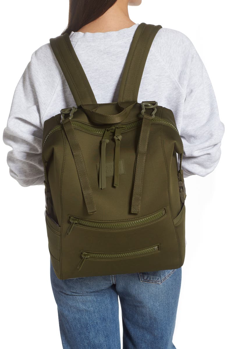 Dagne Dover Indi Large Water Resistant Scuba Knit Diaper Backpack, Alternate, color, Dark Moss