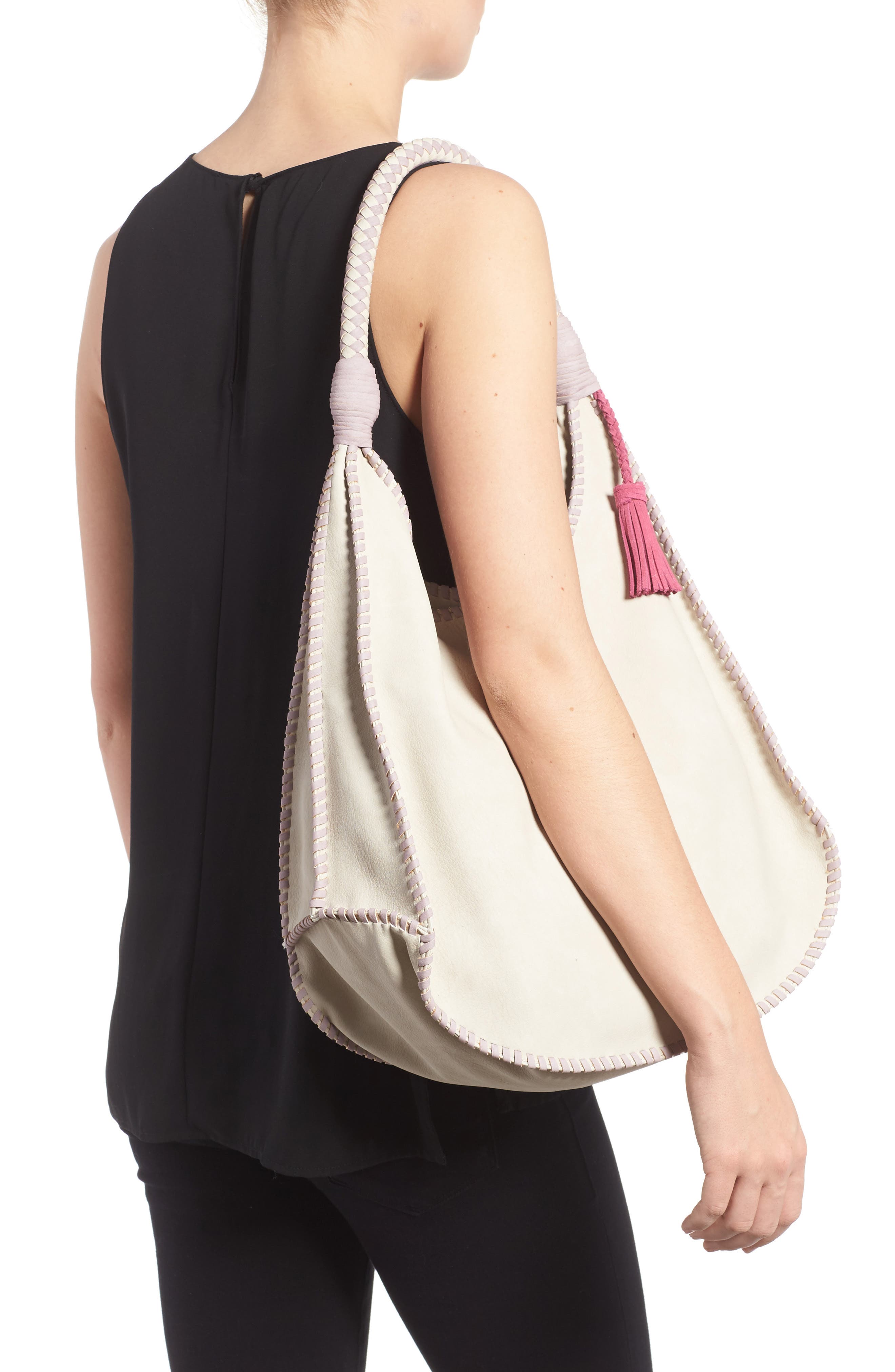 STEVEN by Steve Madden Faux Leather Hobo, Alternate, color, 