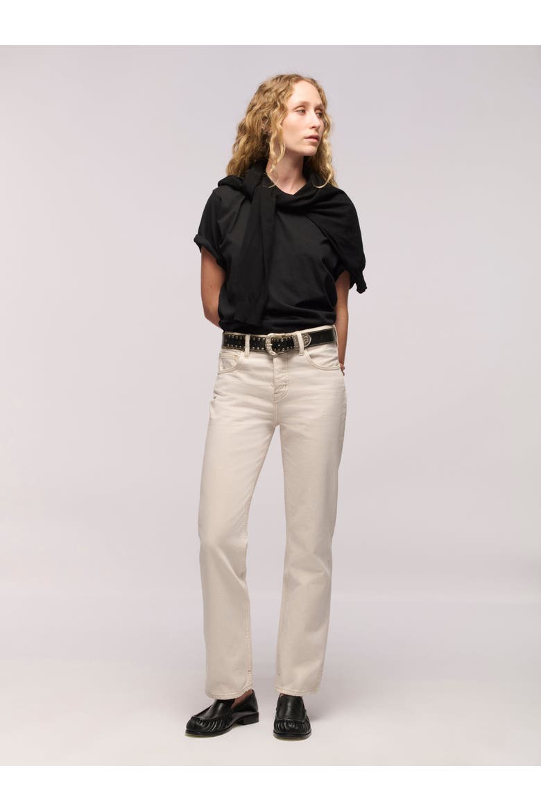 Calla Mid Rise Straight Ankle Jean, Main, color, Salt