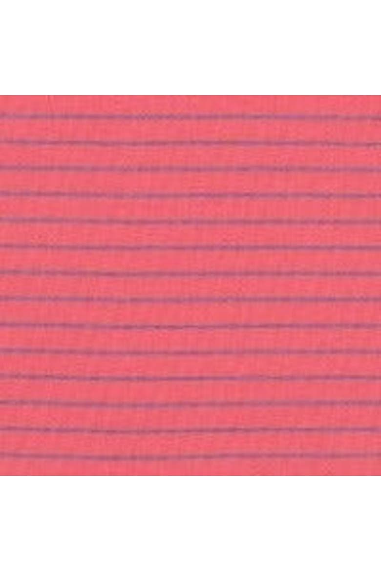 Short Sleeve Polo, Alternate, color, Red Mini Navy Stripe