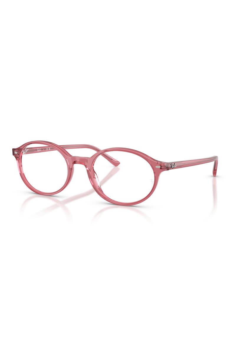 53mm Oval Optical Glasses, Alternate, color, PINK