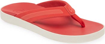 NWT OluKai Leeward Red Flip Flop Sandals Leeward Men main image 4