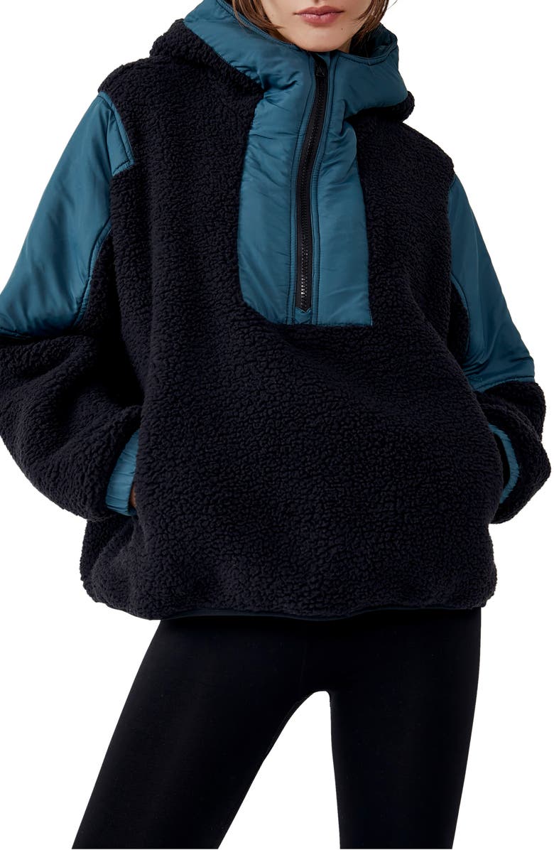 FP Movement by Free People Lead the Pack Fleece Hooded Pullover, Main, color, 