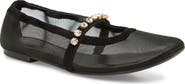 Stuart Weitzman Goldie Crystal Strap Ballet Flat