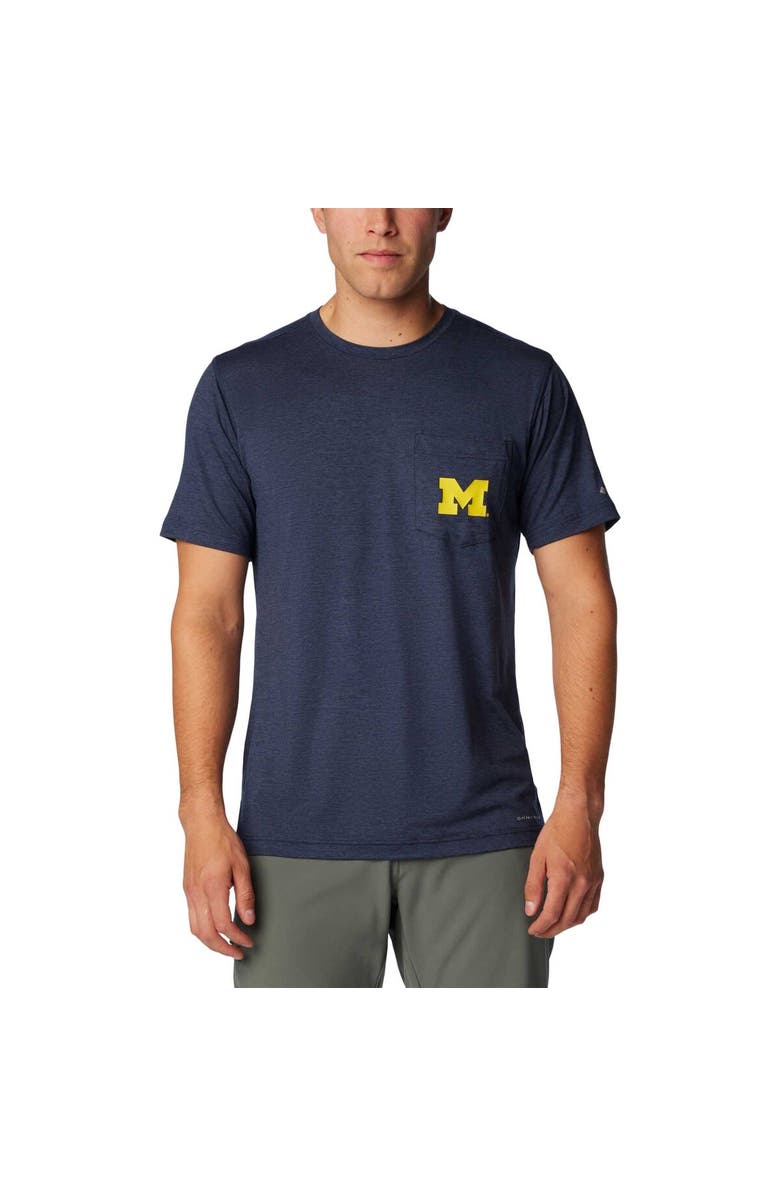 Columbia Men's Columbia Navy Michigan Wolverines Tech Trail Omni-Wick T-Shirt, Main, color, Navy