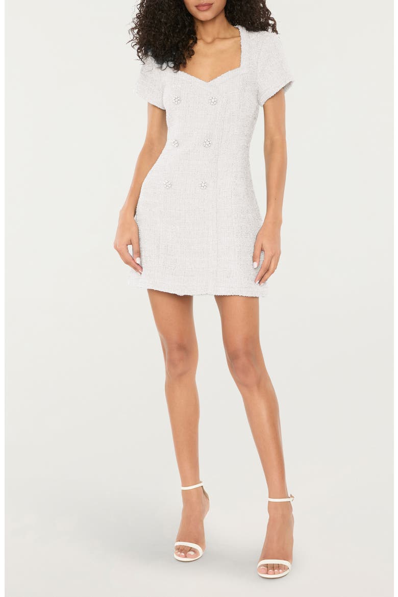 likely white dress Women's Marie Bow - Crafted from a smooth LIKELY Gia Tweed Cocktail Dress