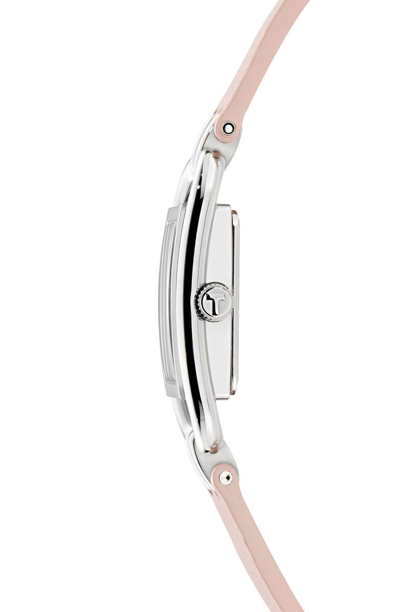 Ted Baker Leather Strap Watch, 17mm, Alternate, color, Pink