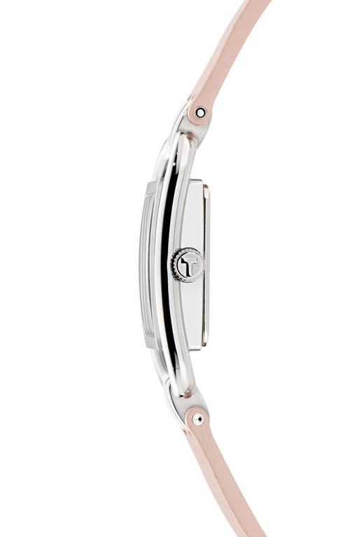 Ted Baker Leather Strap Watch, 17mm In Pink