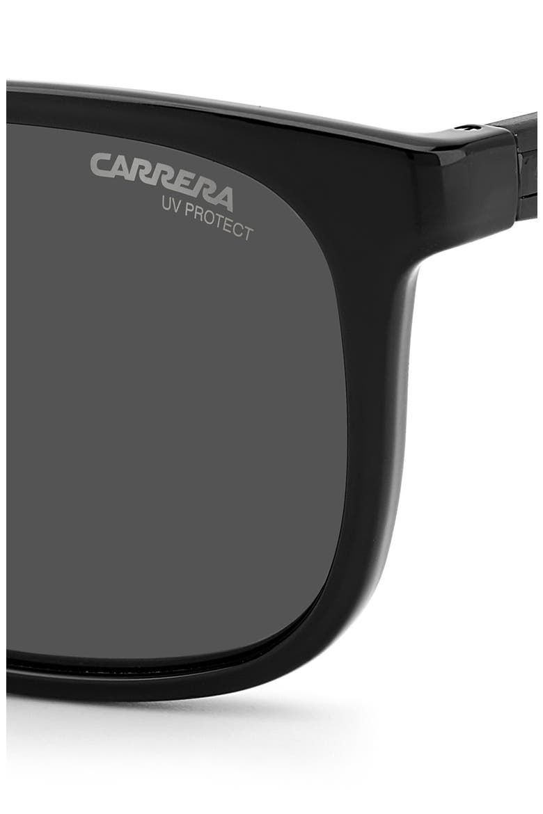 54mm Rectangular Sunglasses, Alternate, color, BLACK