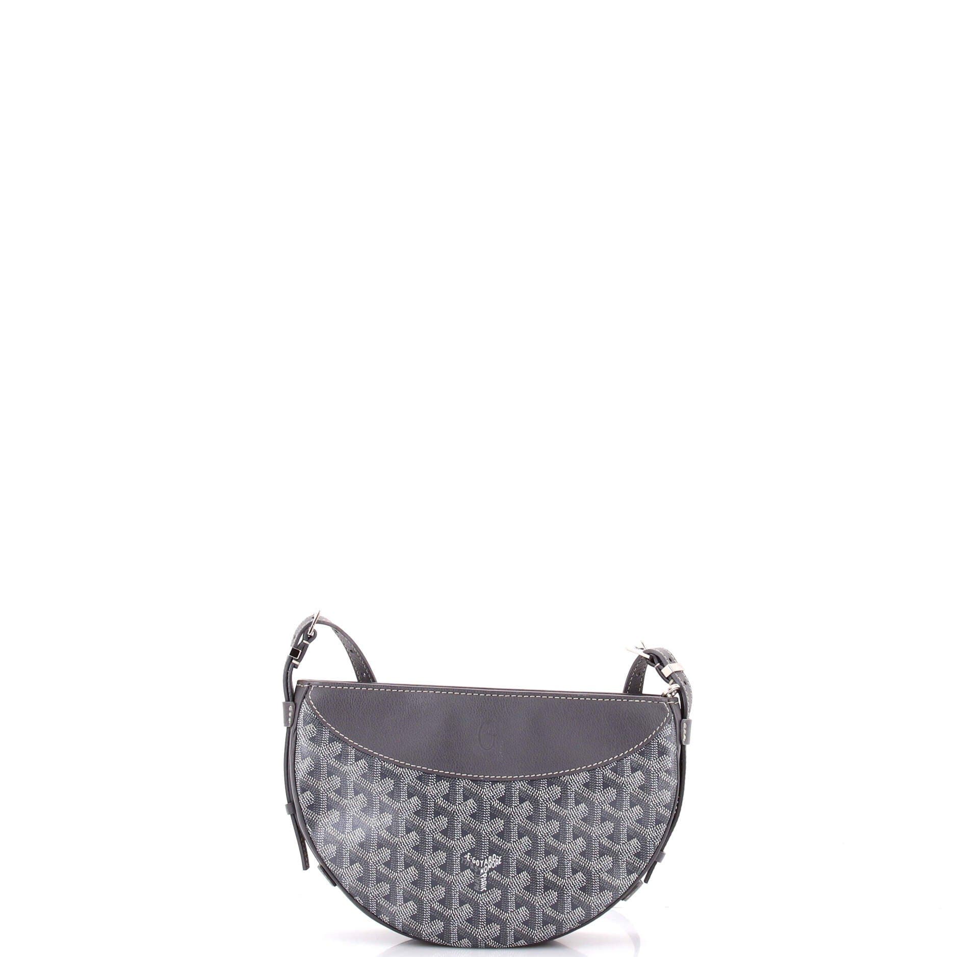 Pre-Owned Goyard Hirondelle Shoulder Bag Coated Canvas and Leather, Alternate, color, Gray