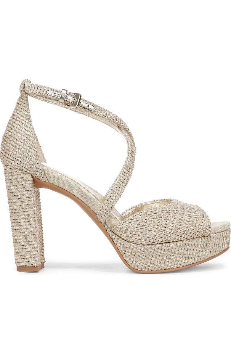 Naturalizer Melody Platform Sandal, Alternate, color, Natural/ Gold