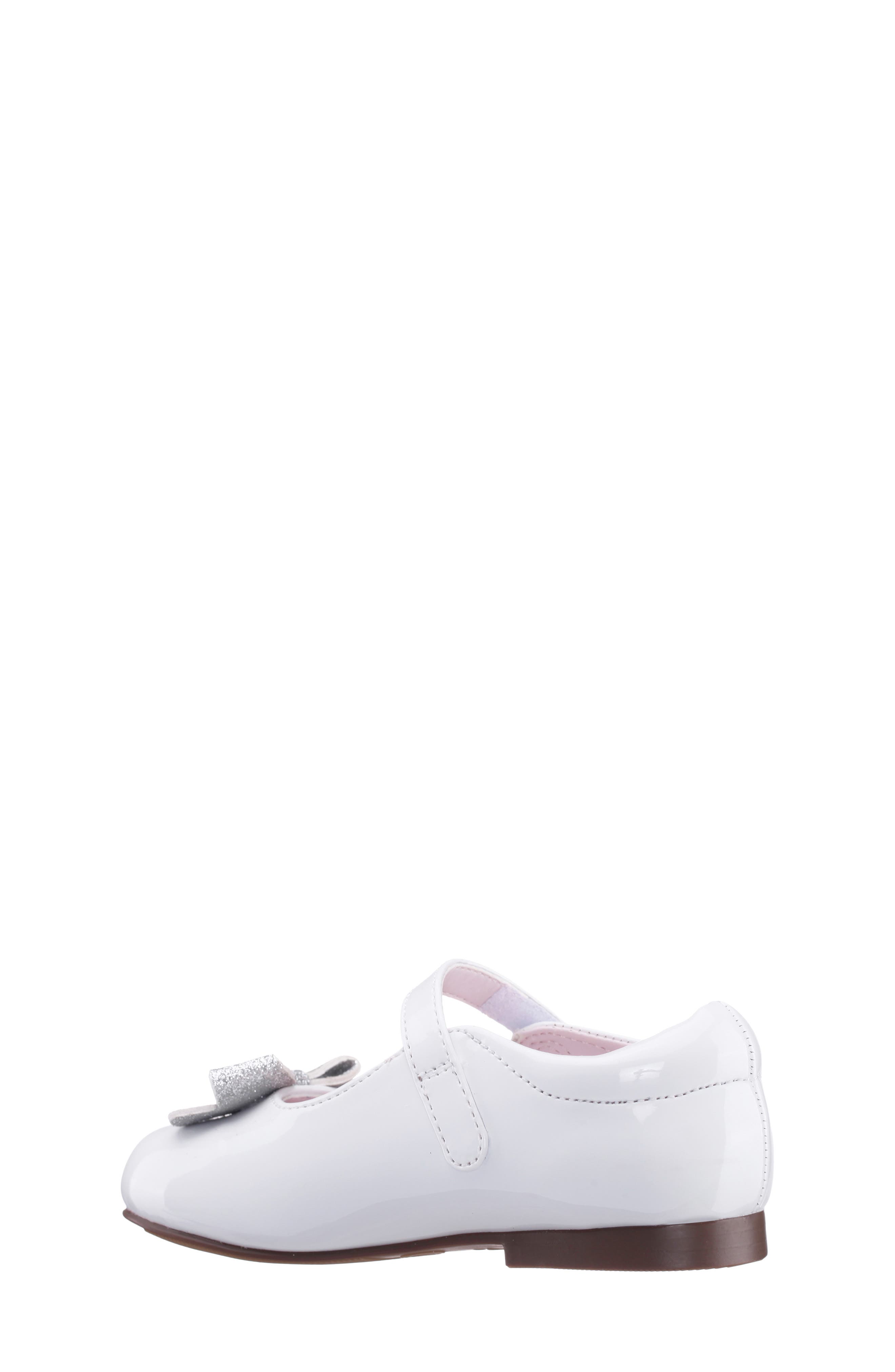 Nina Kids' Emee Mary Jane Flat, Alternate, color, White Patent Glitter