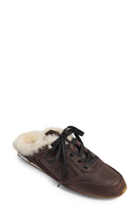 Uptown Slide Sneaker with Faux Fur Trim