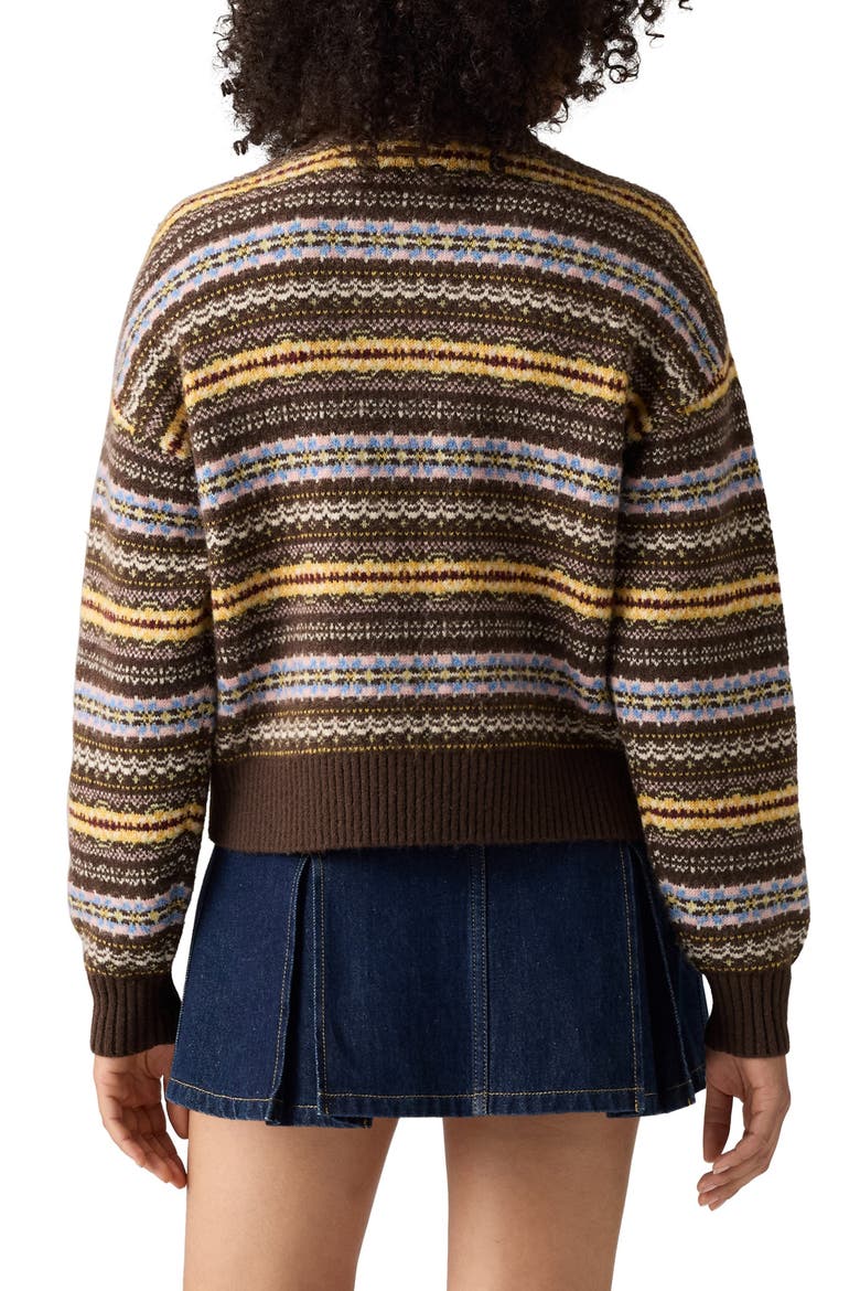 Fair Isle Cardigan, Alternate, color, LEA FAIRISLE JAVA