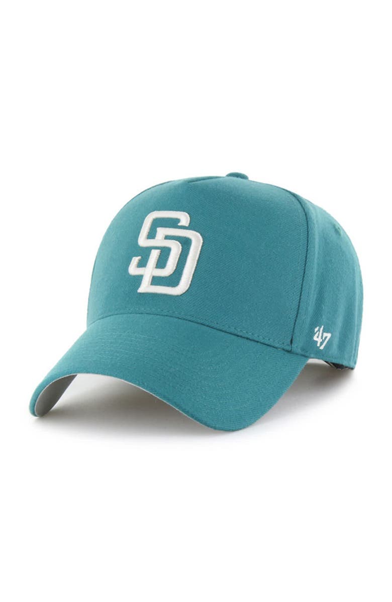 '47 Men's '47  Teal San Diego Padres Ballpark Offside Adjustable Hat, Main, color, 