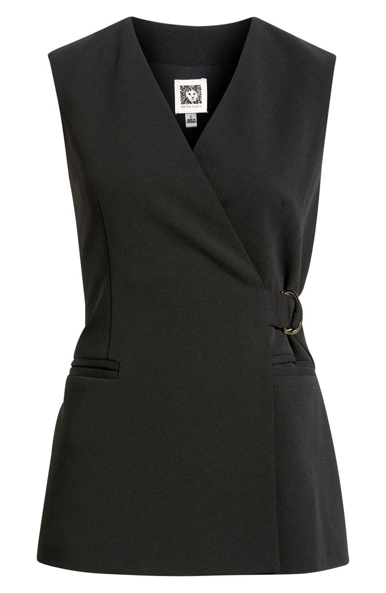 Anne Klein Longline Crepe Wrap Vest, Main, color, 