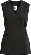 Anne Klein Longline Crepe Wrap Vest