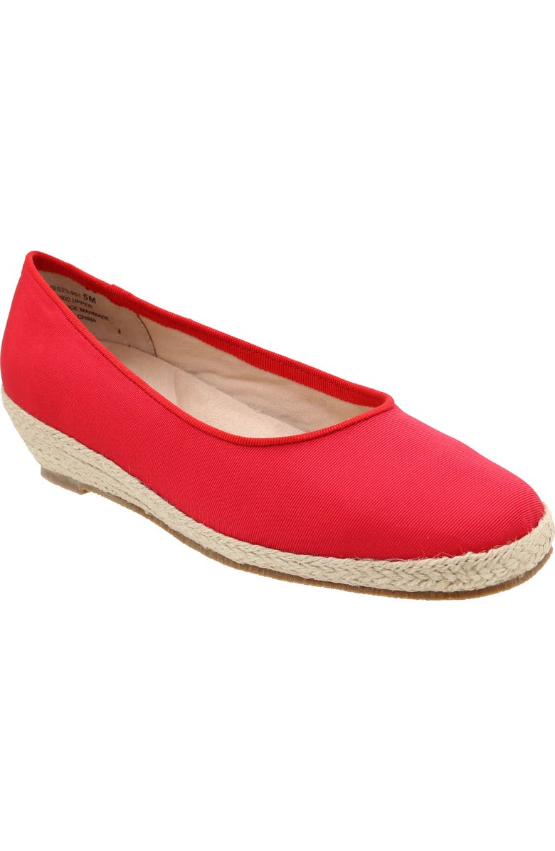 David Tate Stroll Espadrille Flat, Main, color, Red Fabric